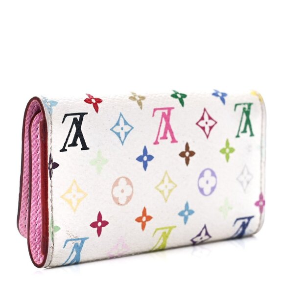 Authentic Louis Vuitton Multicolor Monogram Multicles 4 Key Holder Case White - Picture 2 of 9